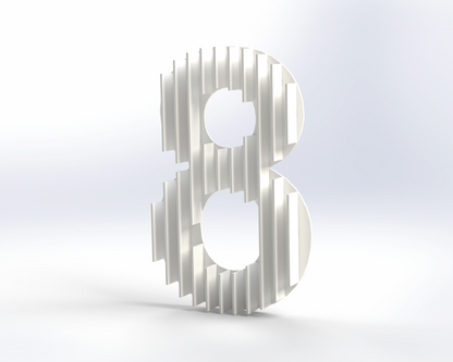 Steel House Number H0005