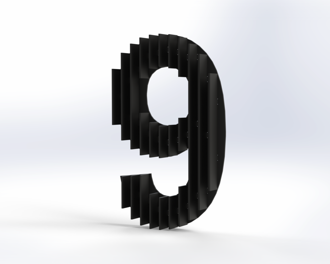 Steel House Number H0005