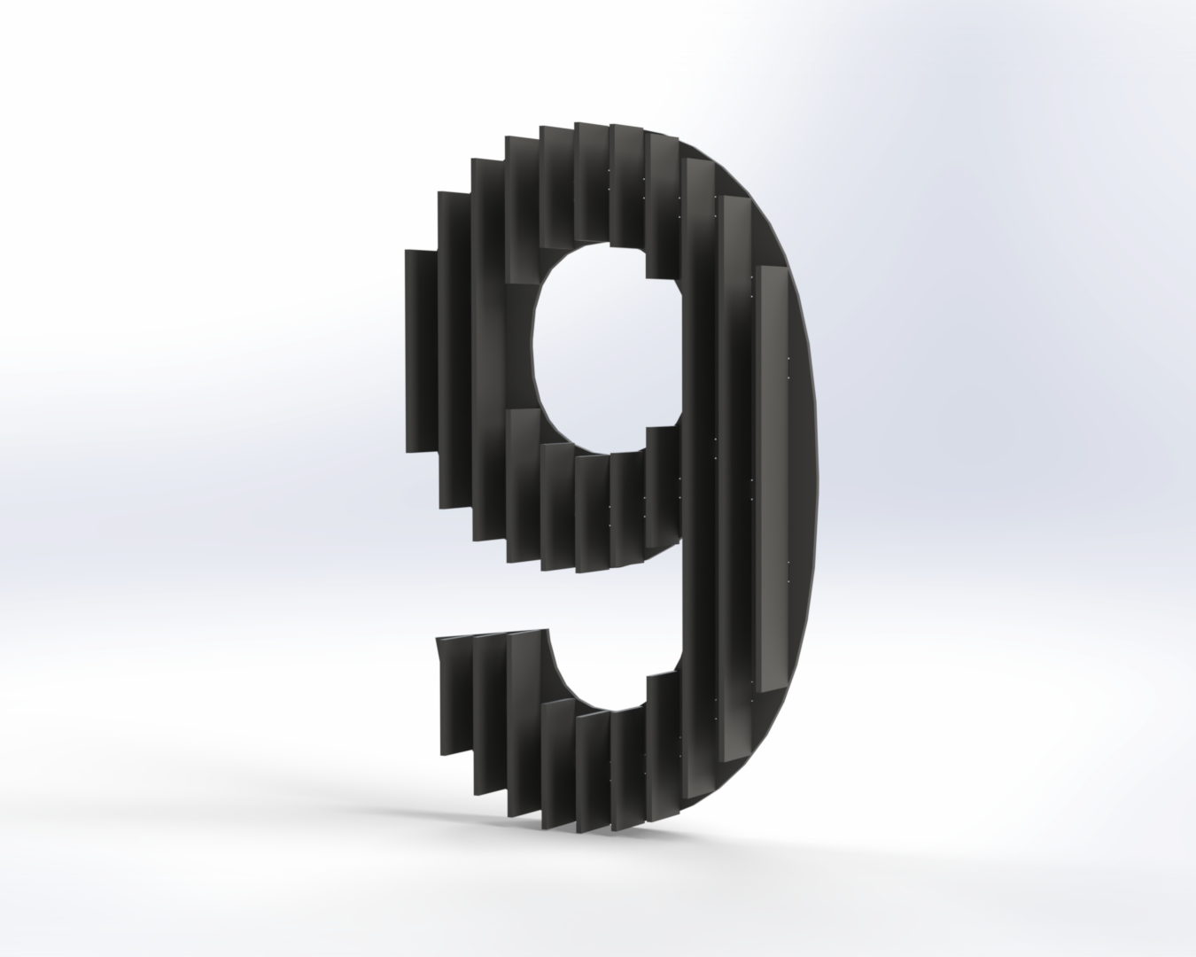 Steel House Number H0005