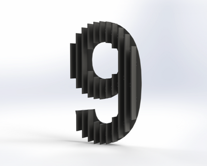 Steel House Number H0005