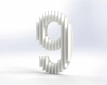 Steel House Number H0005