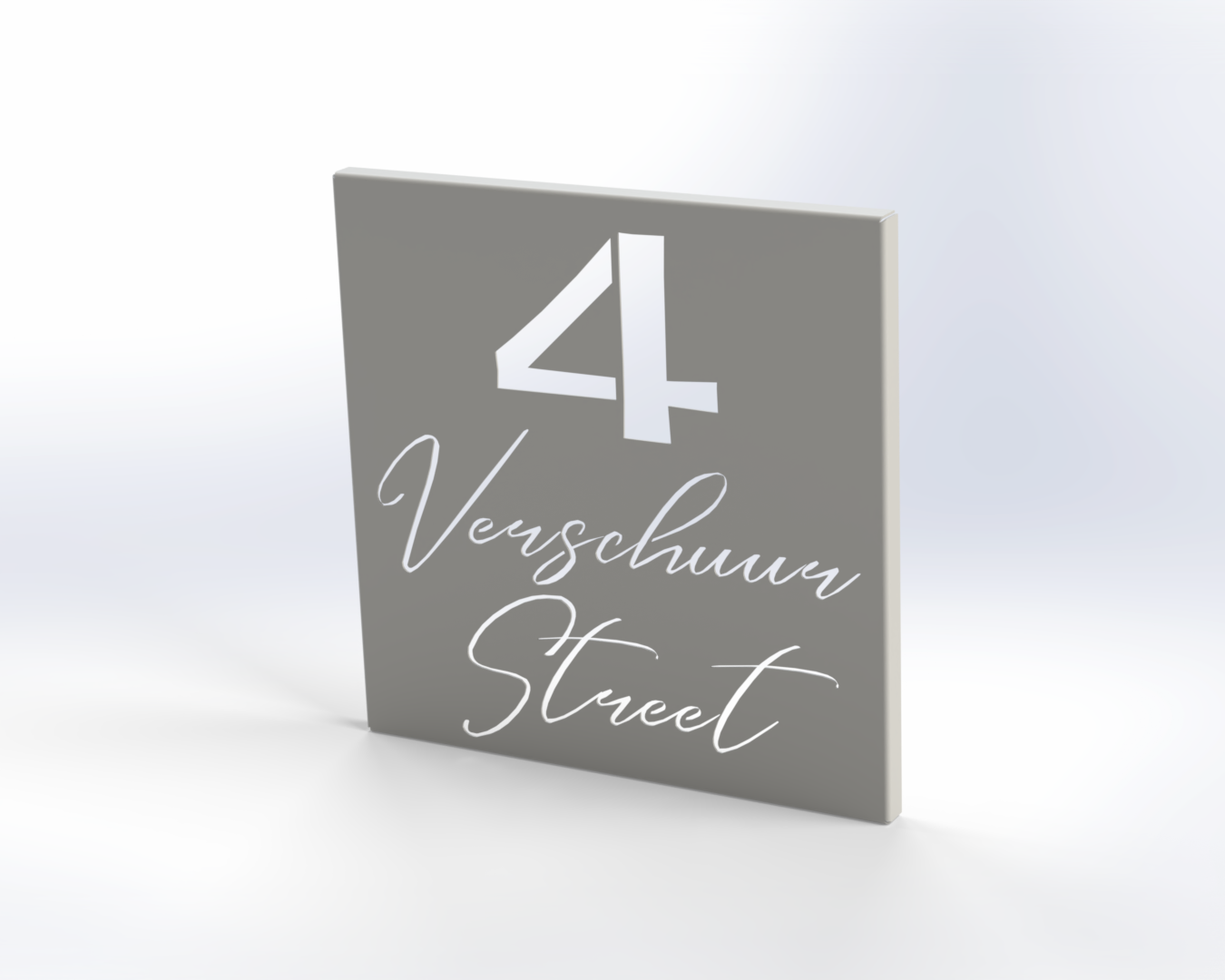 Steel House Number H0006