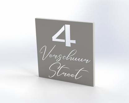 Steel House Number H0006