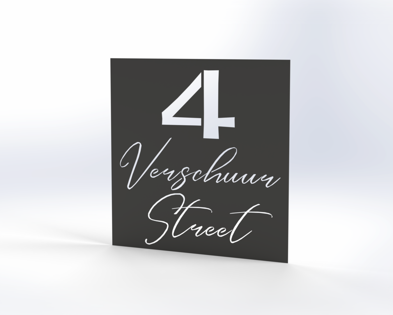 Steel House Number H0006