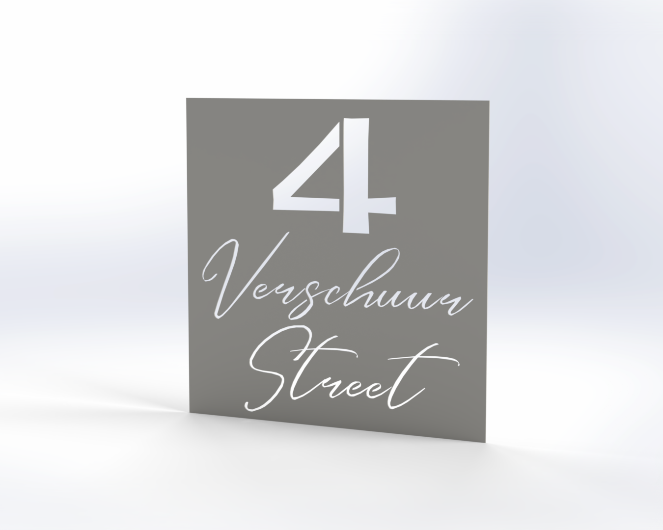 Steel House Number H0006