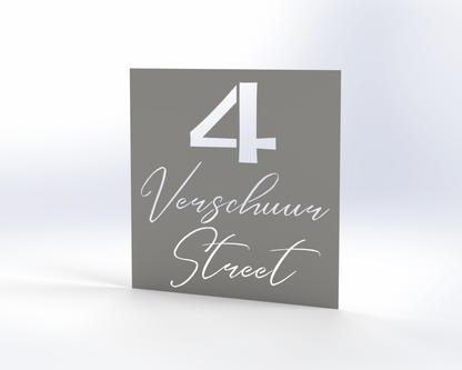 Steel House Number H0006