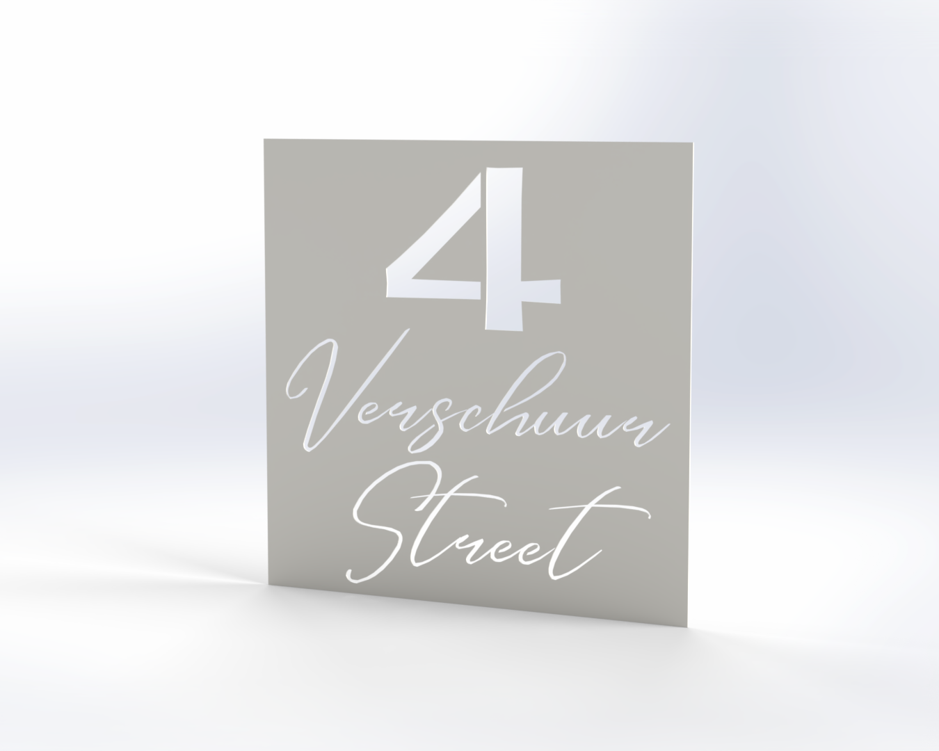 Steel House Number H0006