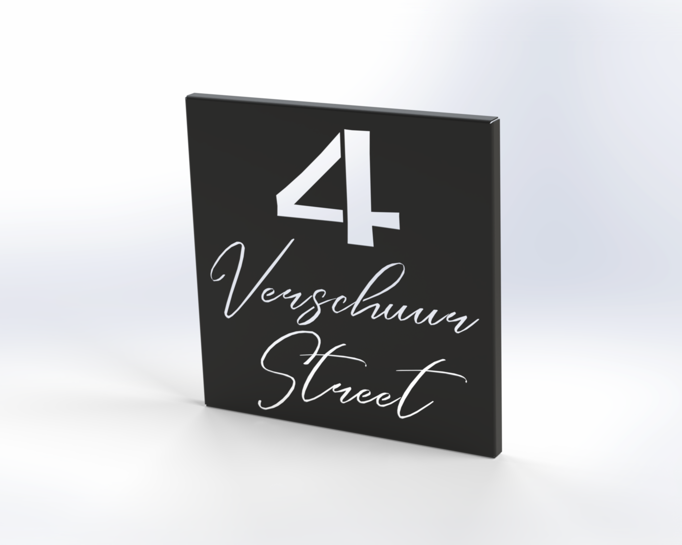 Steel House Number H0006