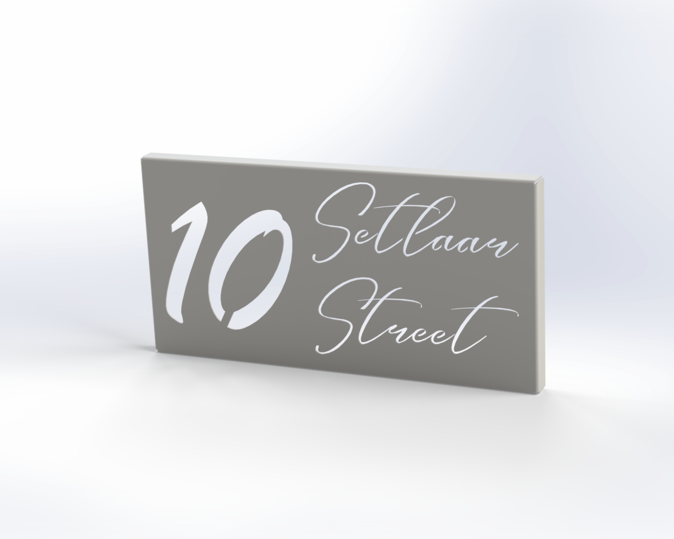 Steel House Number H00010