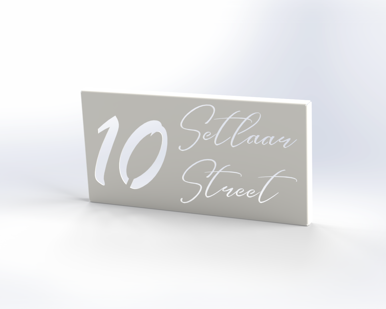 Steel House Number H00010
