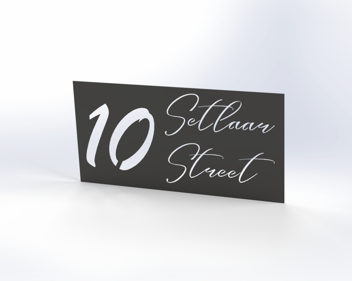 Steel House Number H00010