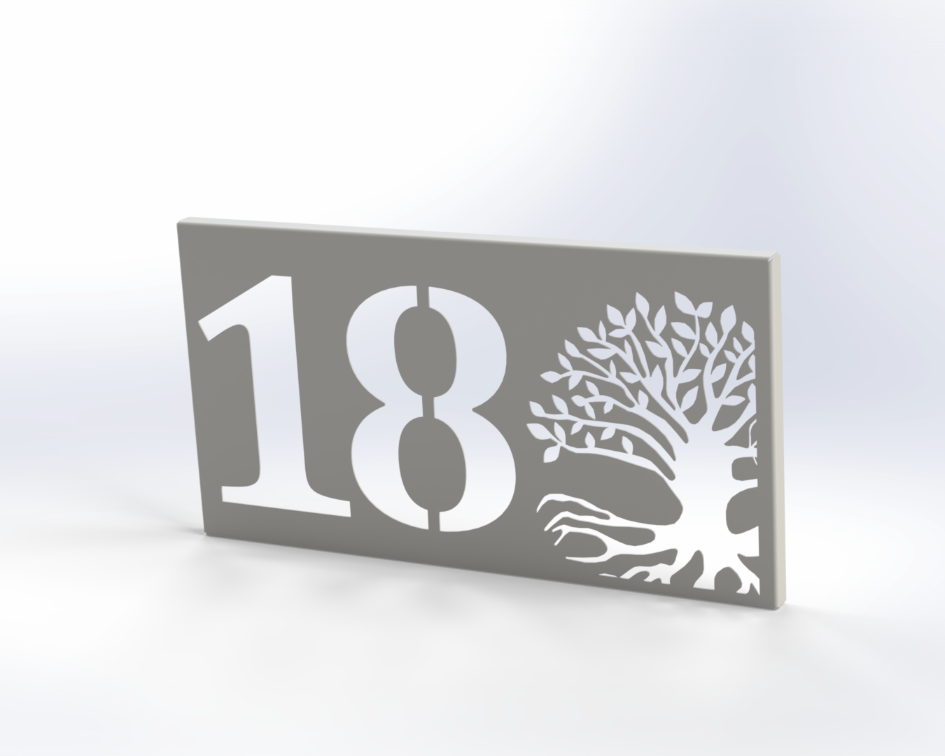 Steel House Number H00012