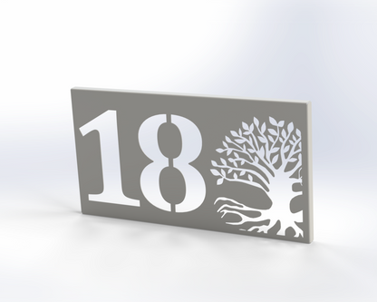 Steel House Number H00012