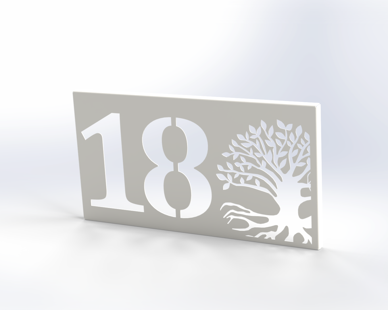 Steel House Number H00012