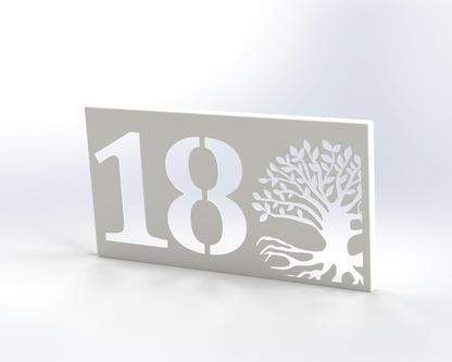 Steel House Number H00012