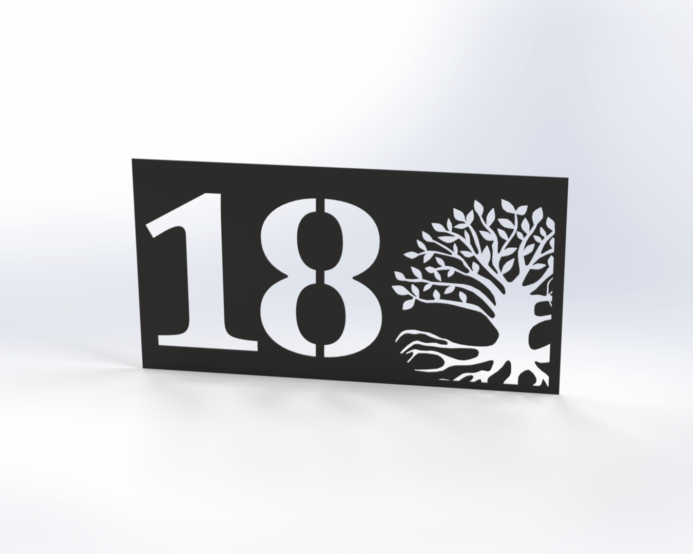 Steel House Number H00012