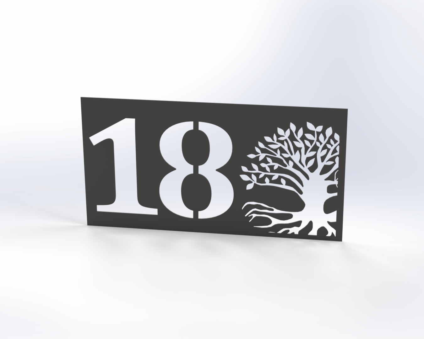 Steel House Number H00012