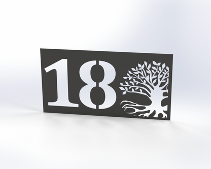 Steel House Number H00012