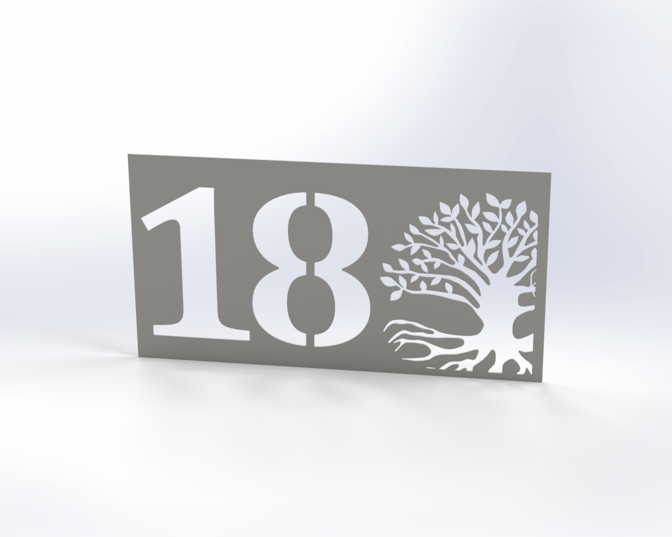 Steel House Number H00012
