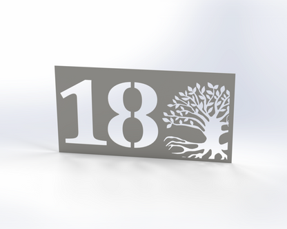 Steel House Number H00012
