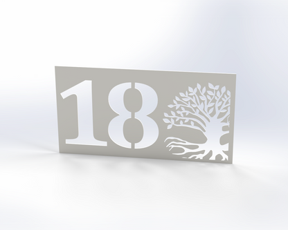 Steel House Number H00012