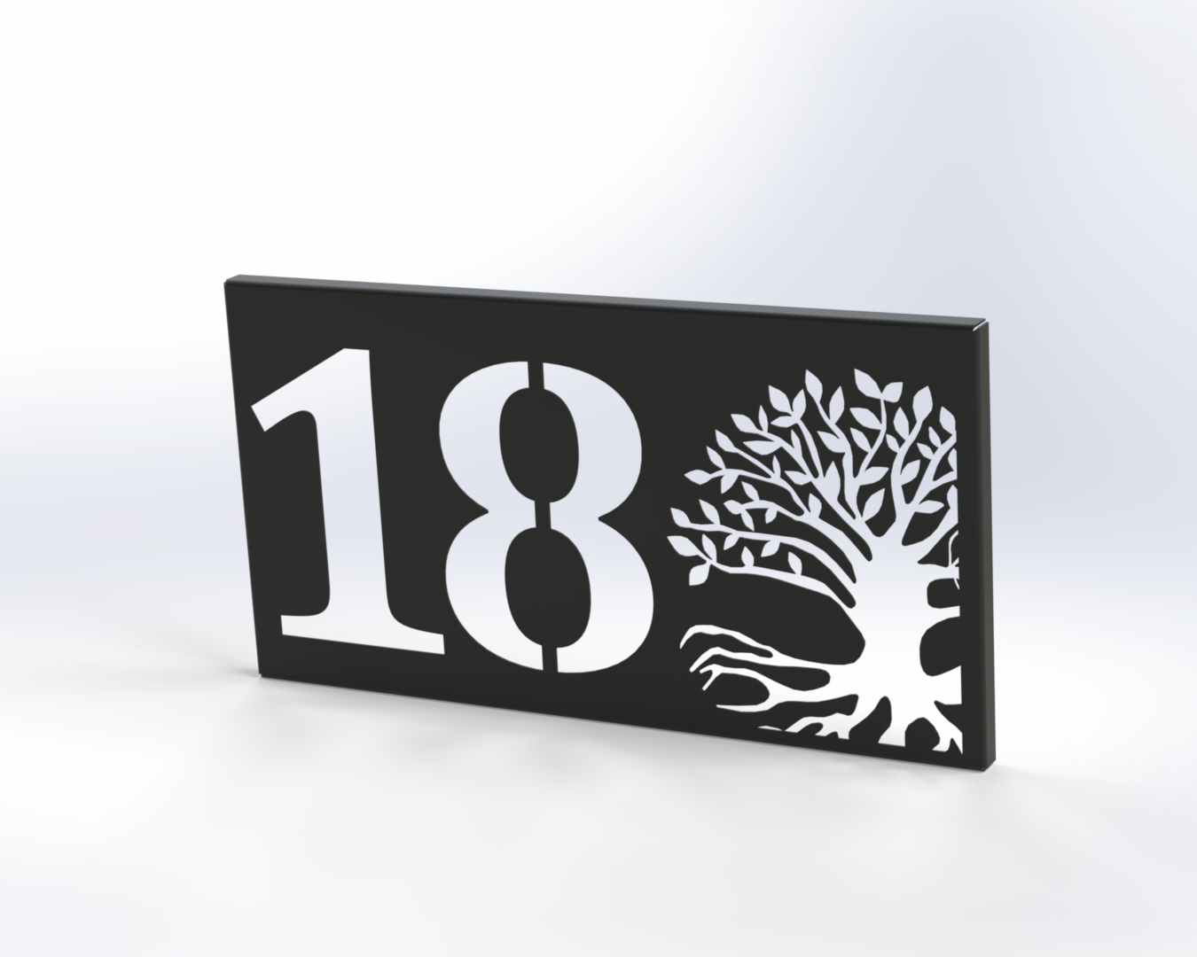 Steel House Number H00012
