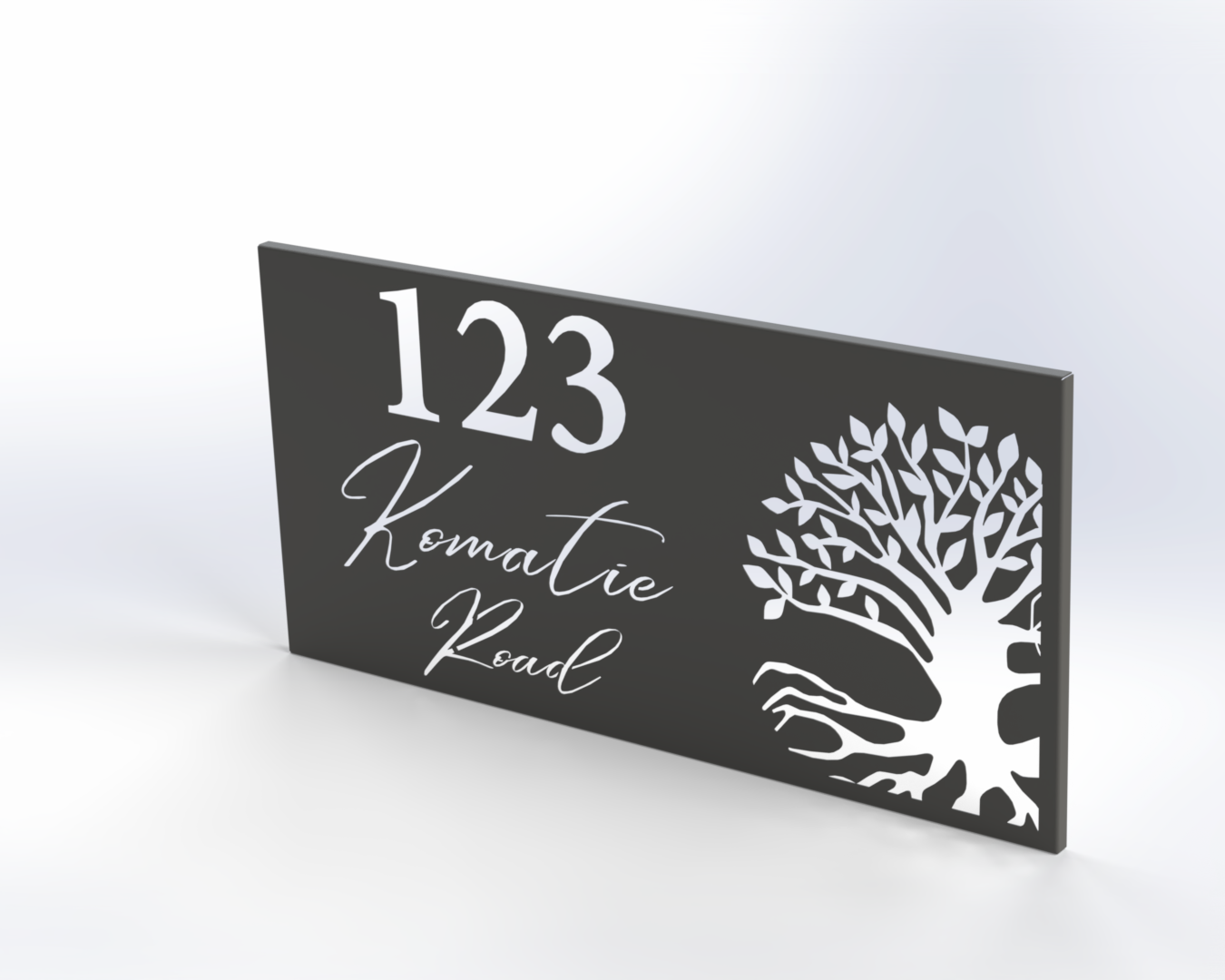 Steel House Number H00014