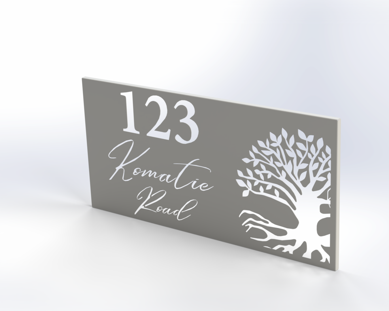 Steel House Number H00014