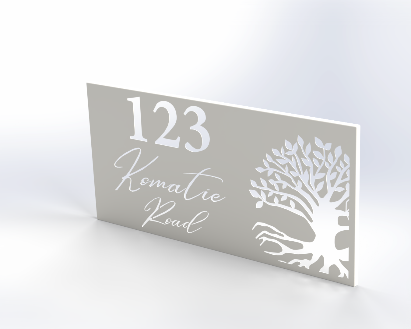 Steel House Number H00014