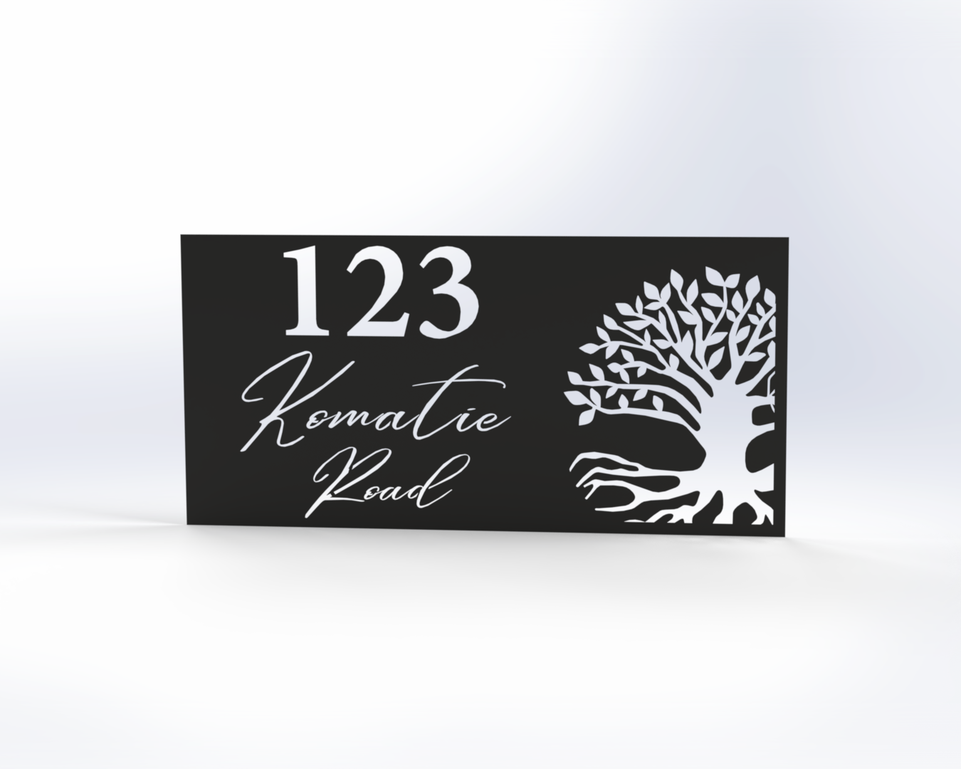 Steel House Number H00014