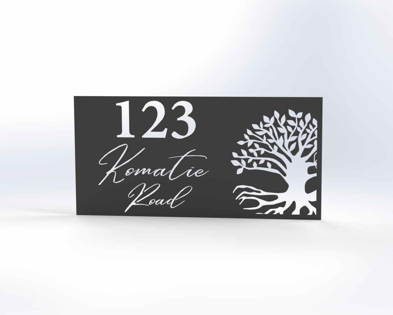 Steel House Number H00014