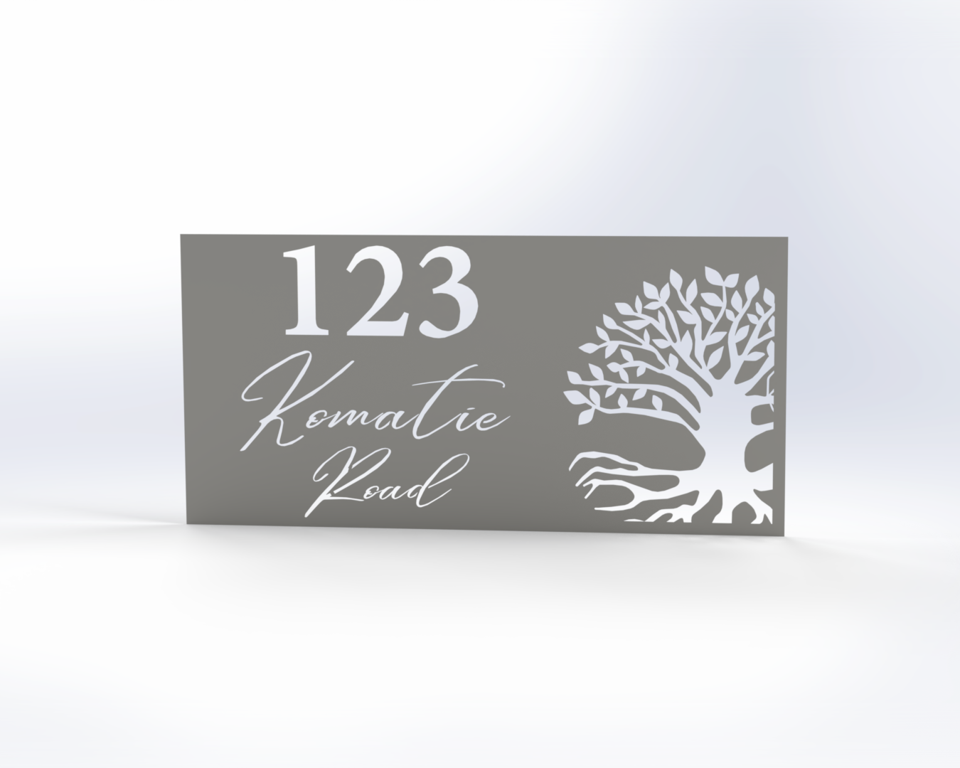 Steel House Number H00014