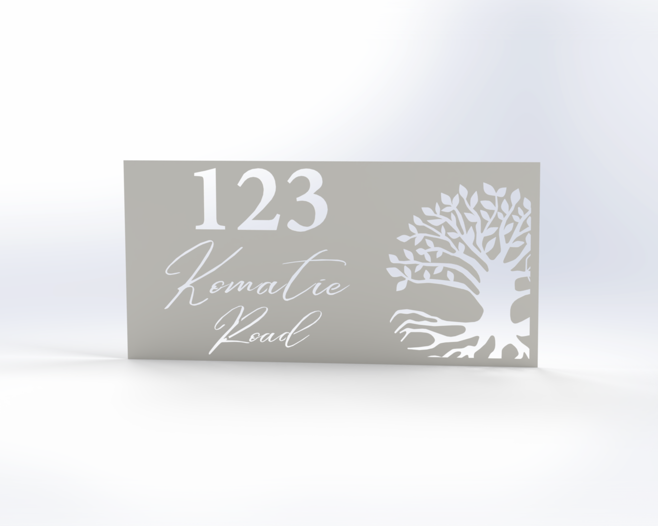 Steel House Number H00014