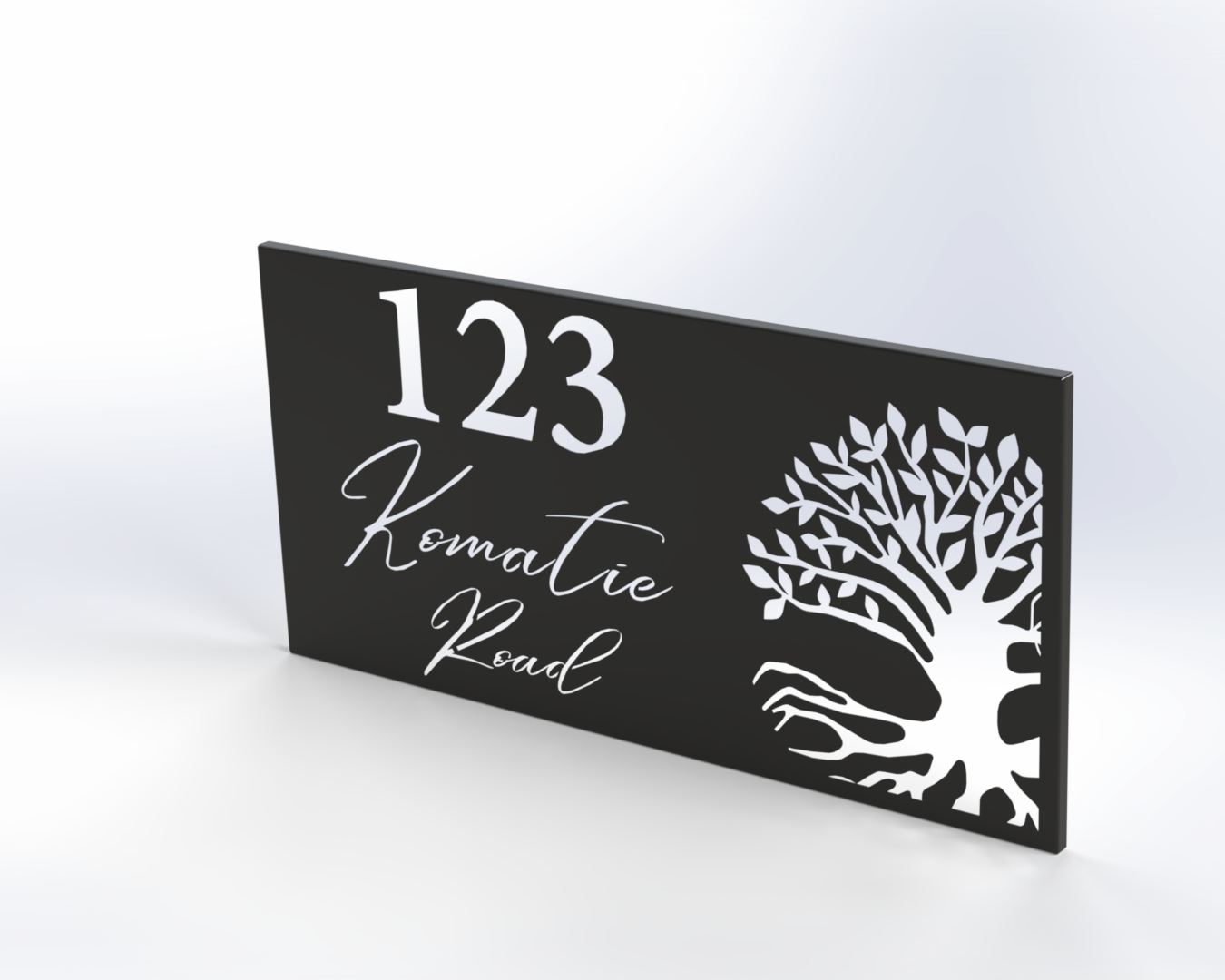 Steel House Number H00014