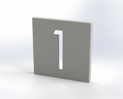 Steel House Number H00015