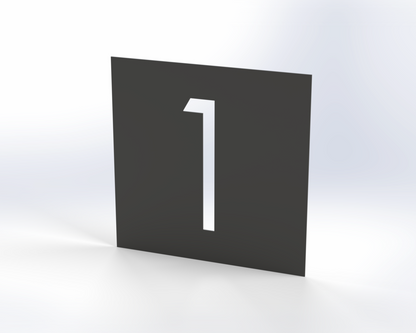Steel House Number H00015