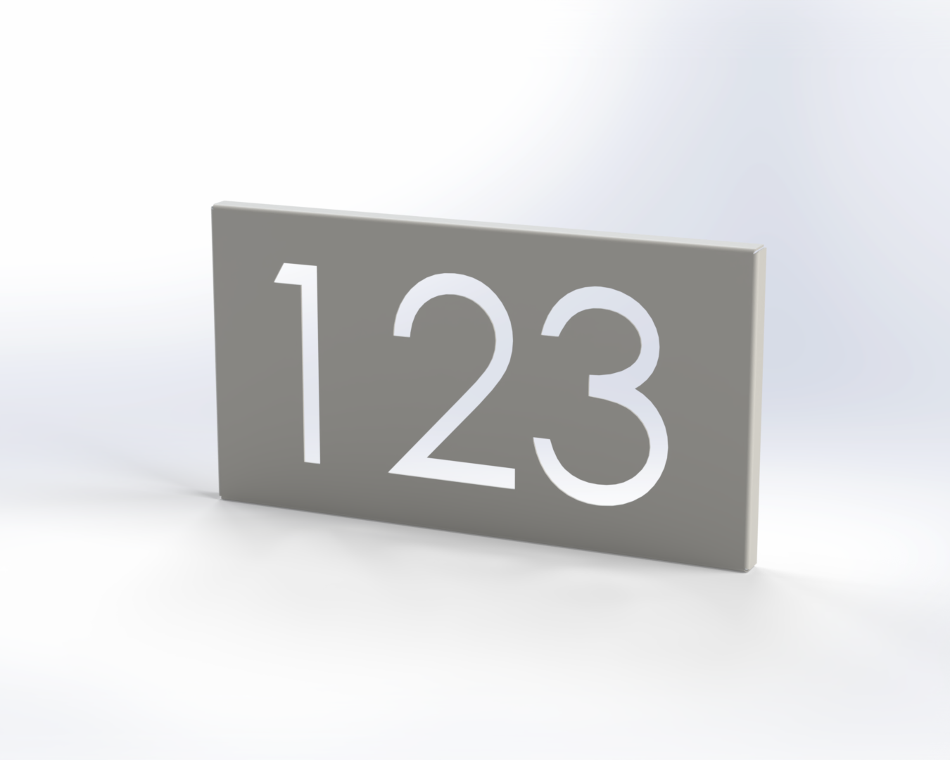 Steel House Number H00015