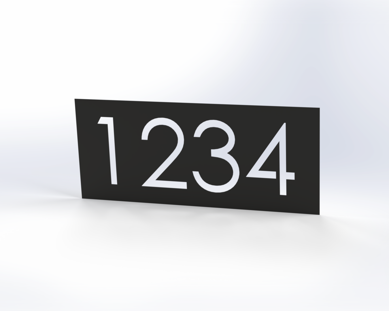 Steel House Number H00015