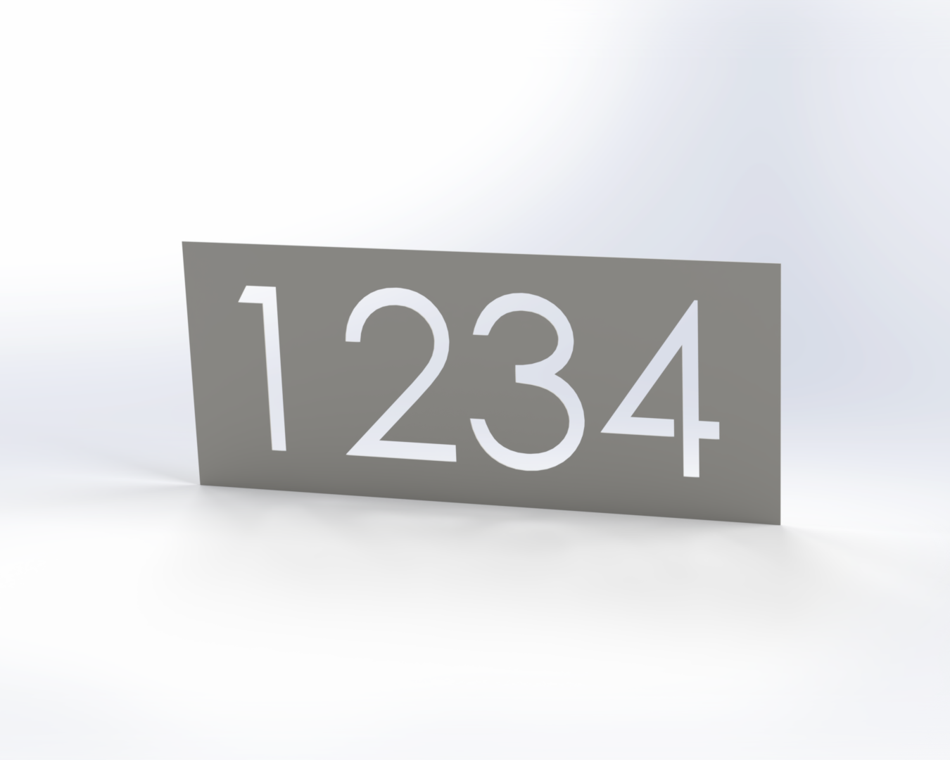 Steel House Number H00015