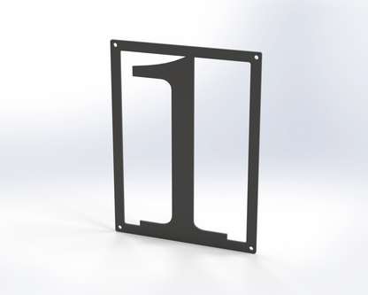 Steel House Number H00016