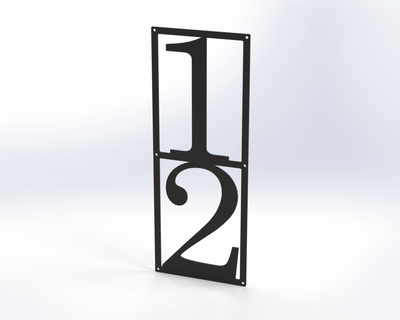 Steel House Number H00016
