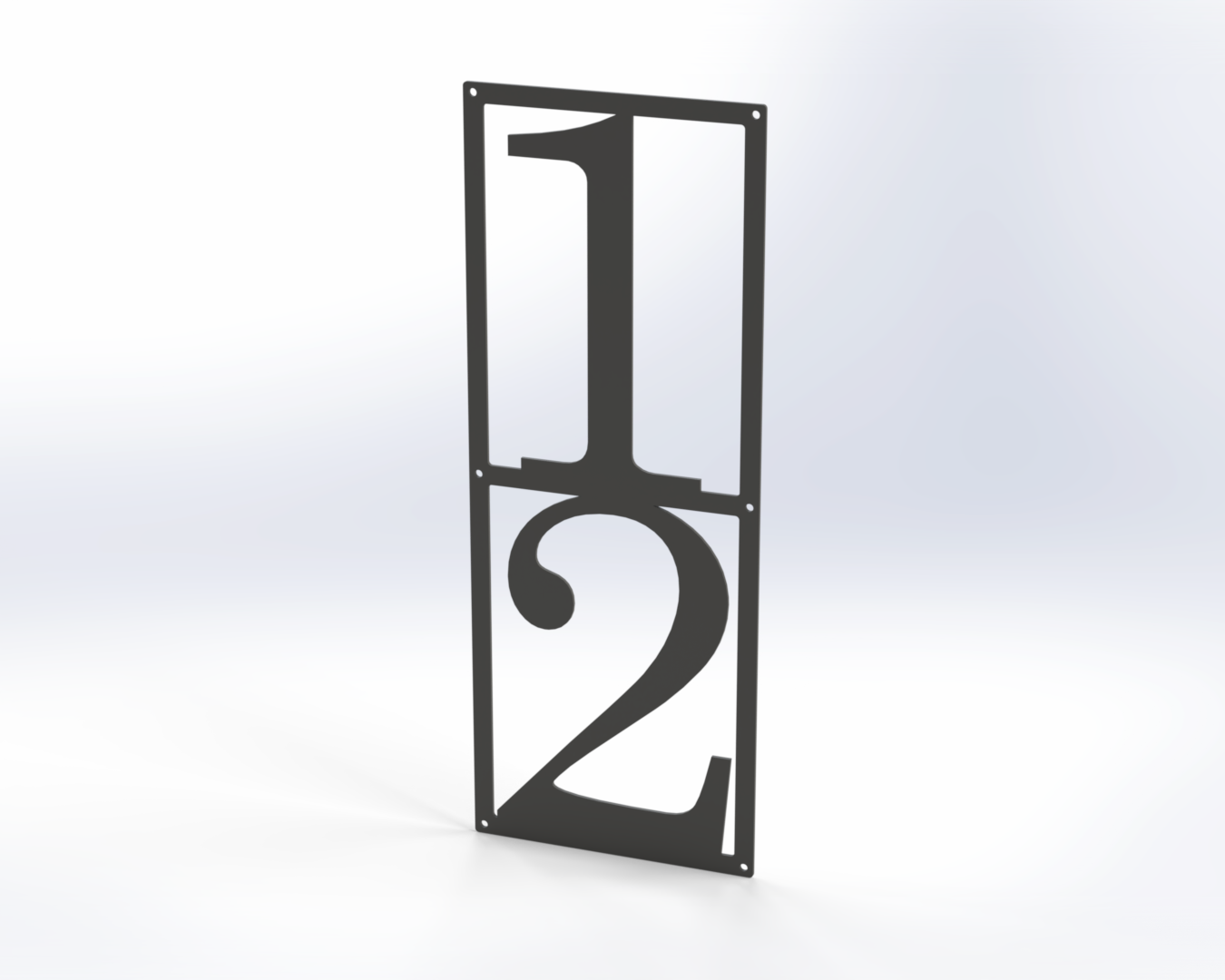 Steel House Number H00016
