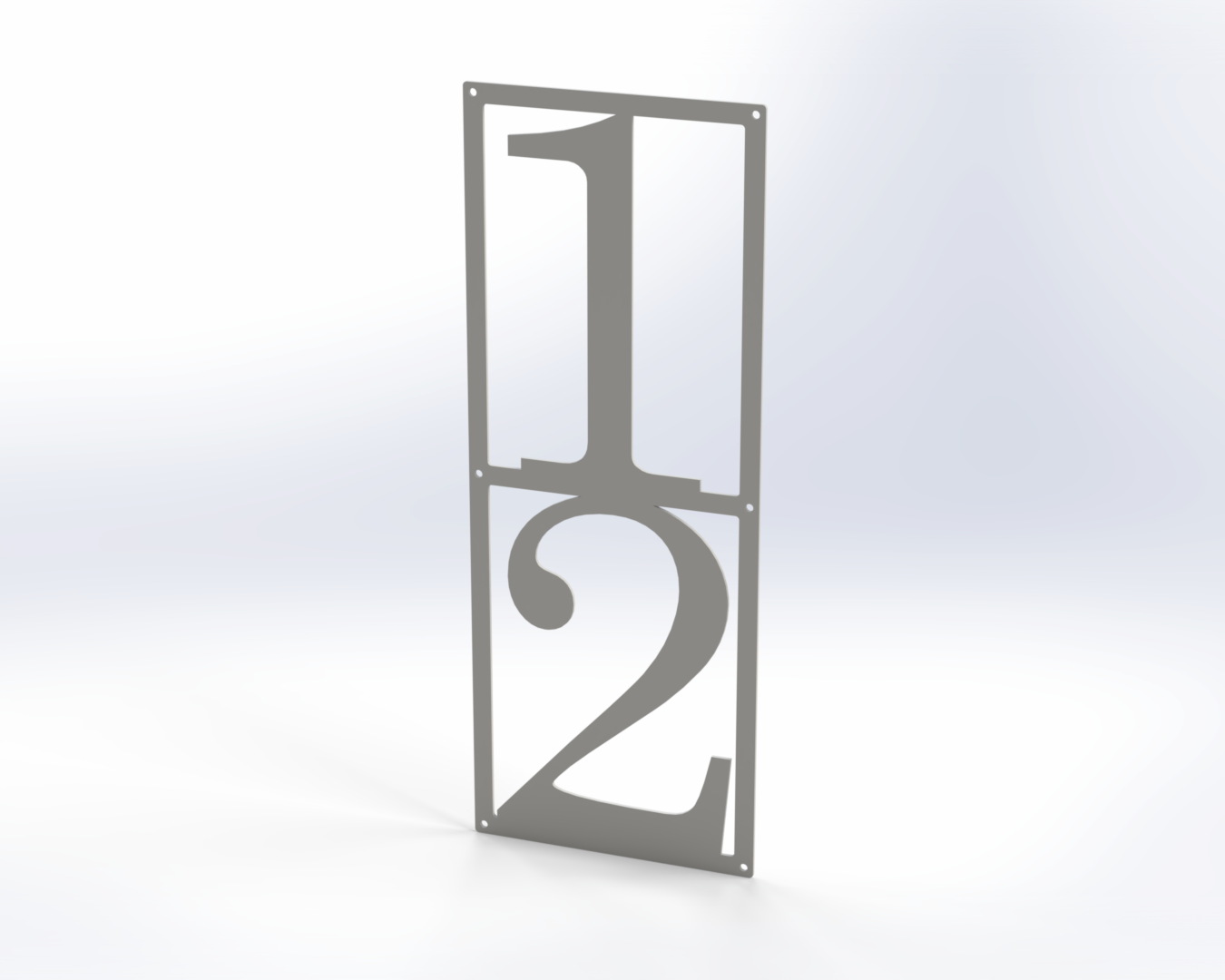 Steel House Number H00016