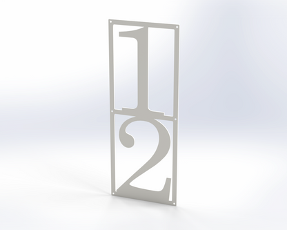 Steel House Number H00016