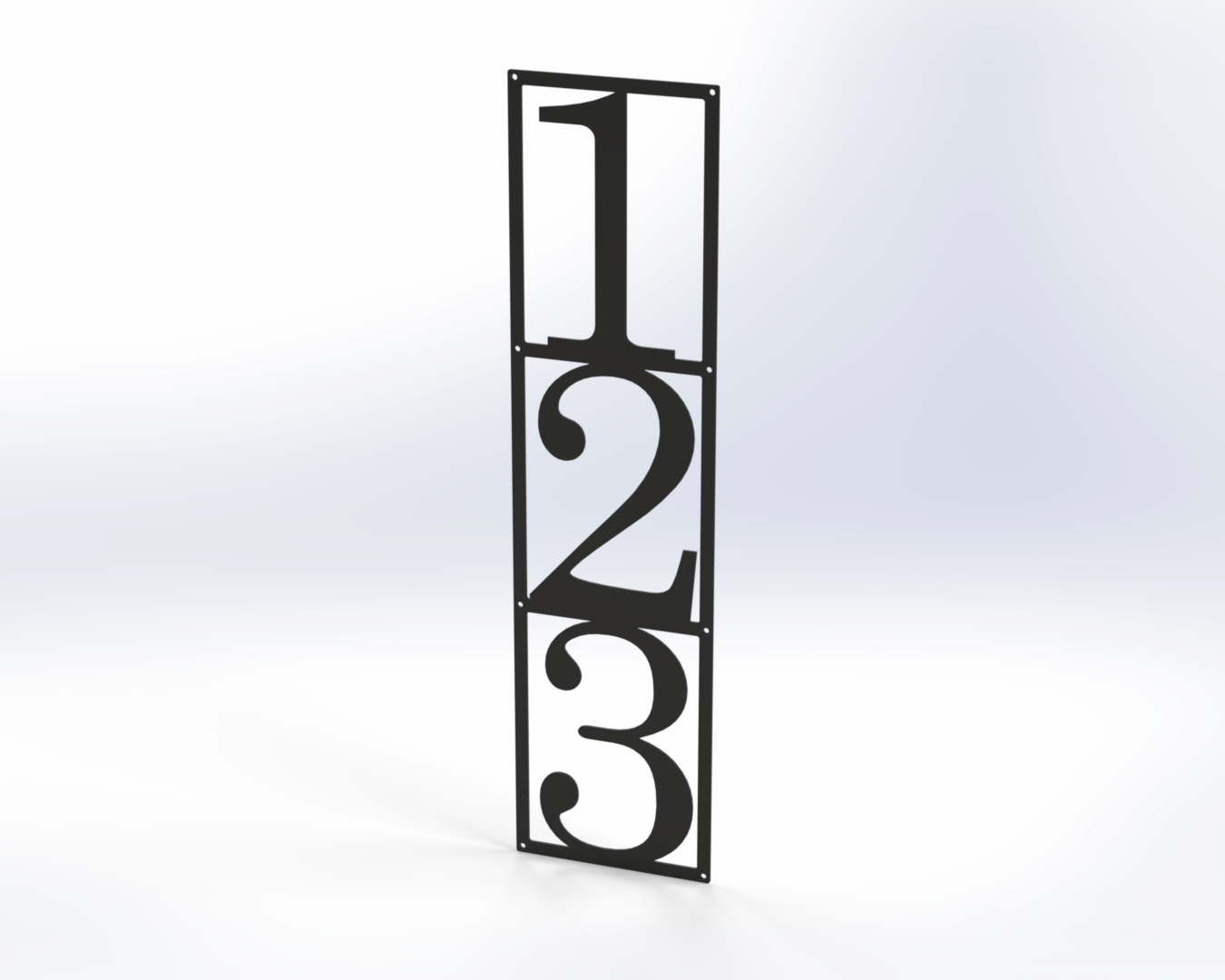 Steel House Number H00016
