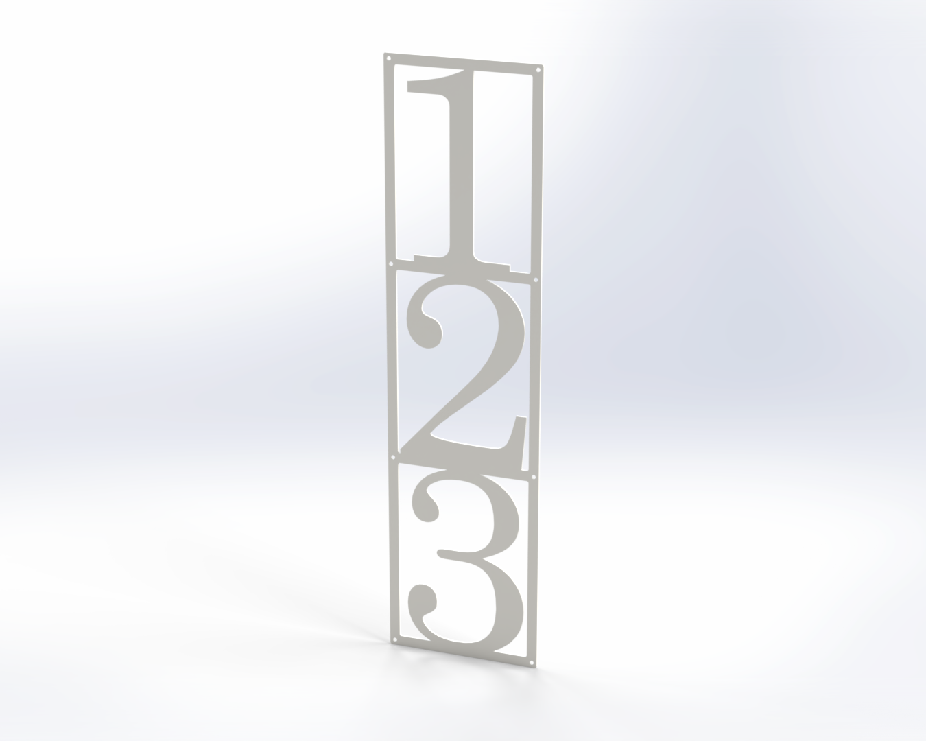 Steel House Number H00016