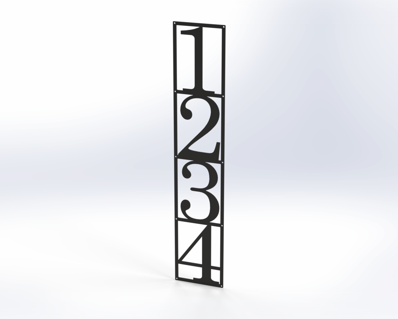 Steel House Number H00016