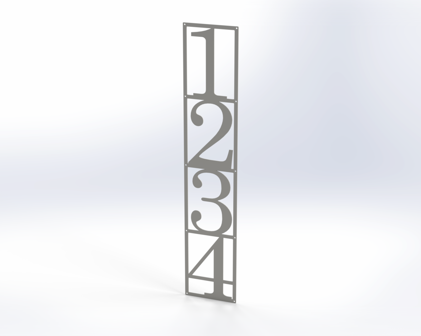 Steel House Number H00016