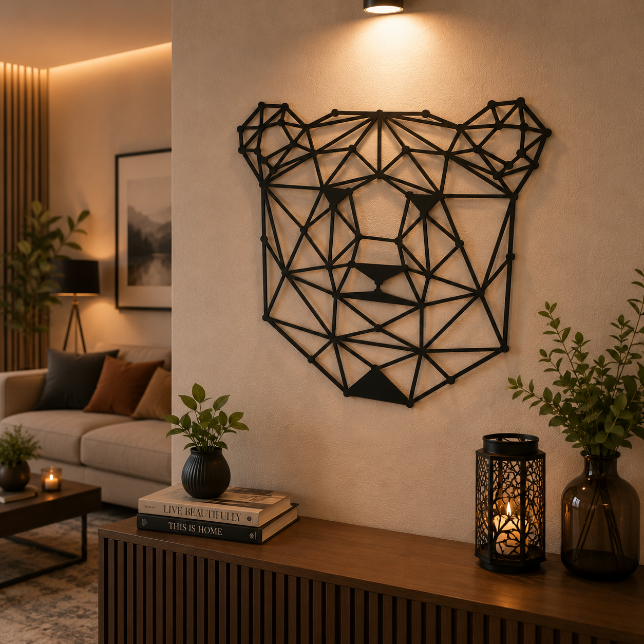 Geometric Antelope Metal Wall Art WAG0005