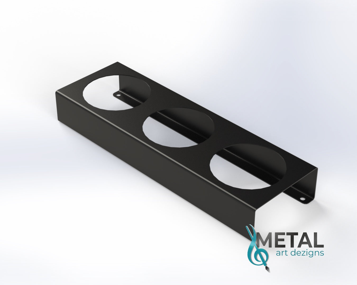 3 hole steel trailer light bracket